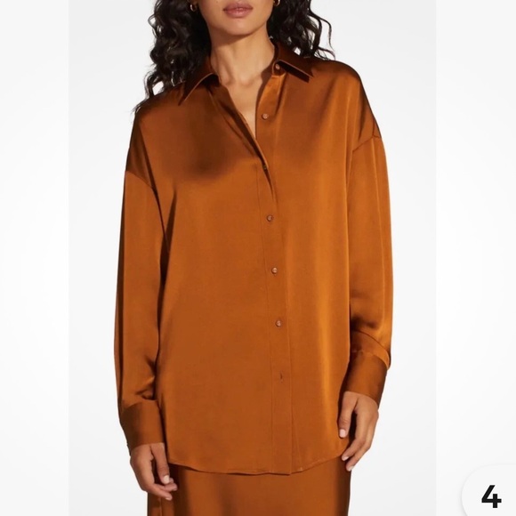 Favorite Daughter Rust Button Down Shirt - Picture 1 of 14